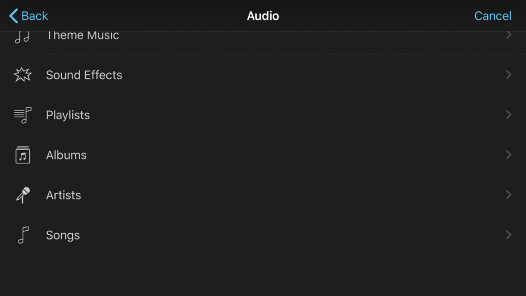 Selecting audio