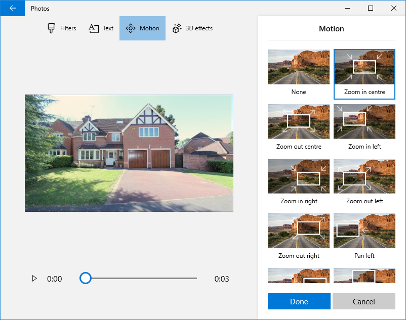 adding effects to photos
